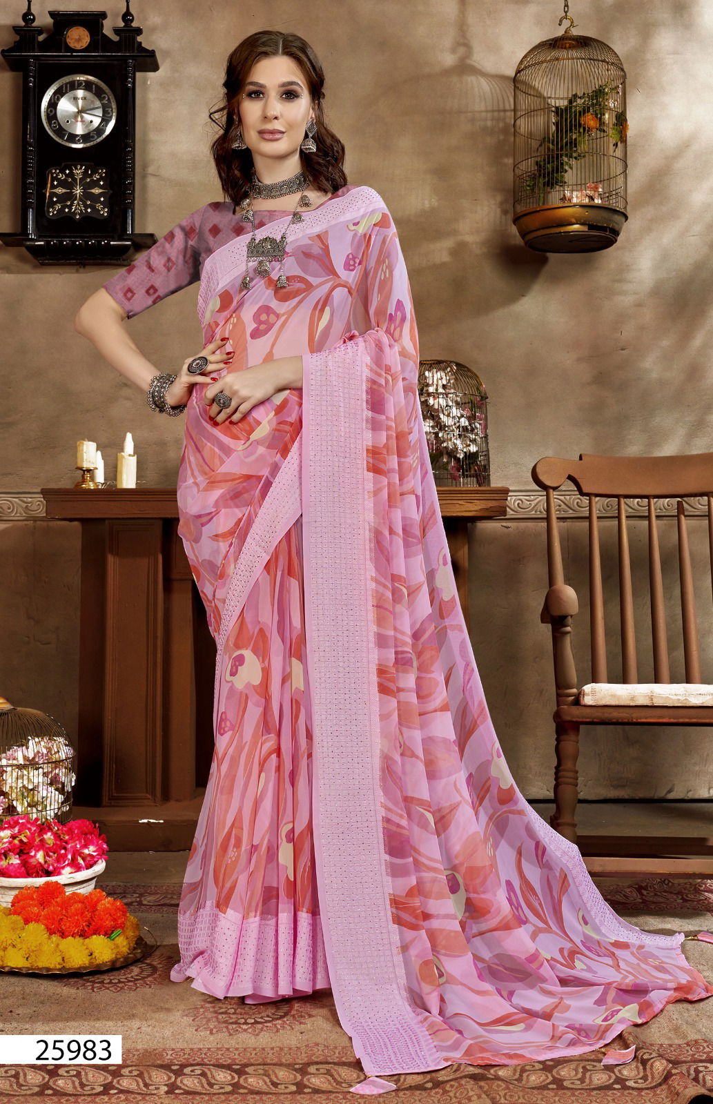 Patang Vol 8 By Vallabhi Printed Georgette Sarees Wholesale Price In Surat
